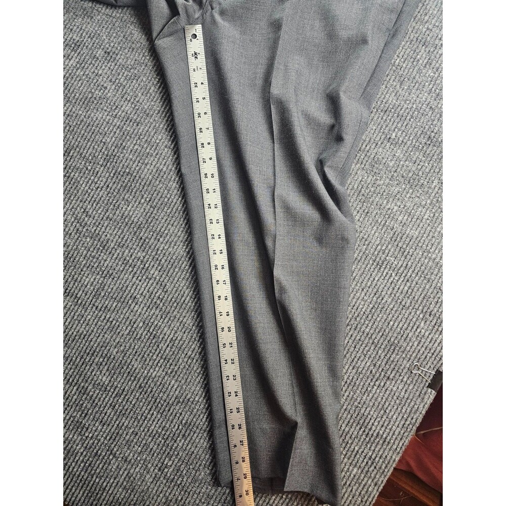 Men’s Gray Dress Pants Ash Samtani 46x30 Straight Leg Work Office Business Form View 3